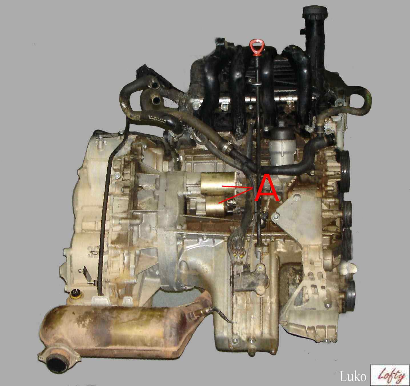 Mercedes starter motor location